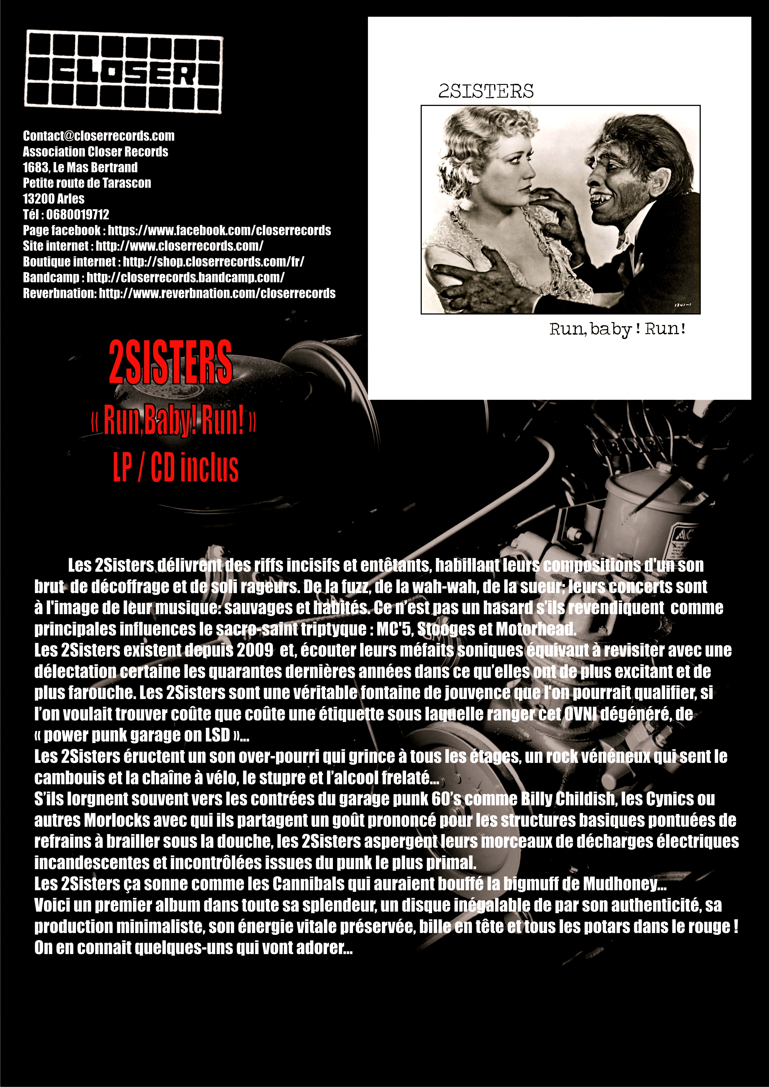 Description Run Baby Run - 2 Sisters